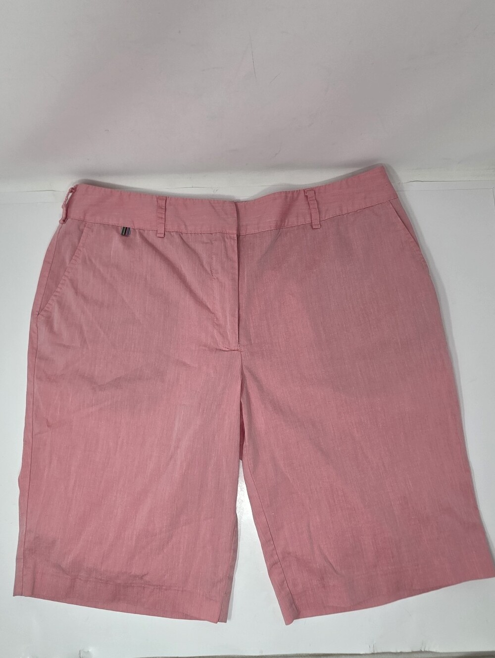 Lizzie Driver Los Angeles Women’s Pink Bermuda Shorts Lightweight rayon Blend